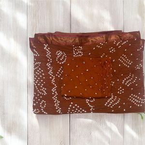 Bandhni Saree with Blouse Piece