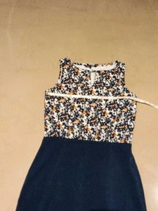 Lovely Blue Sleeveless Dress