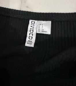 Black Ribbed Tube Top