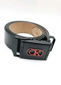 New Men's Black Leather Belt