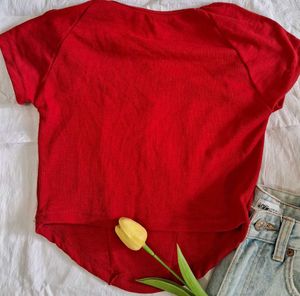 Red Crop Top