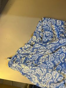 Blue Paisley Print Romper