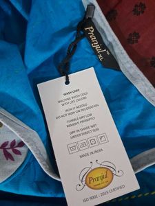 Blue Printed Salwar Suit - XL size