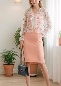 Peach Bodycon Mini Dress