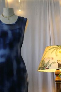 Blue Tie-Dye Bodycon Dress