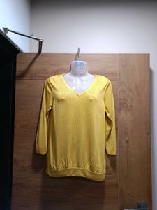 Sunshine Yellow V-Neck Casual Top🧡💛