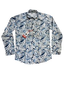Abstract Print Button-Down Shirt