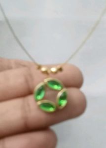 Green Stone Fashion Necklace