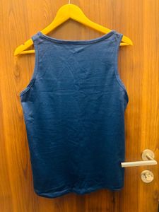 Navy Graphic Tank Top