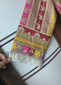 New A_line Muslin Kurta Set