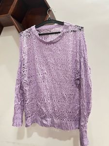 Lavender Knit Top