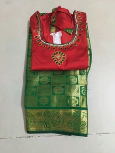 Red &amp; Green Saree