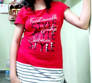Beautiful red t-shirt For Womens &amp; Girls