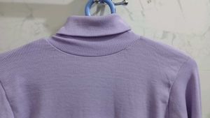 Lavender Turtleneck Top