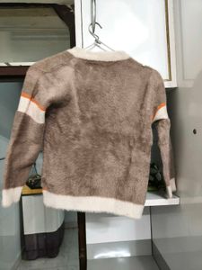 Fuzzy Brown Kids Sweater
