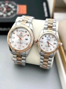 ROLEX COUPLE WATCH DAY DATE WORKING PREMIUM QUALIT