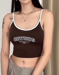 Brown 'Obvious' Tank Top