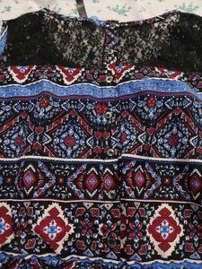 Patterned Sleeveless Dress