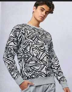 Abstract Print Long Sleeve Top