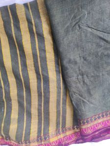 COTTON SAREE &amp; BLOUSE