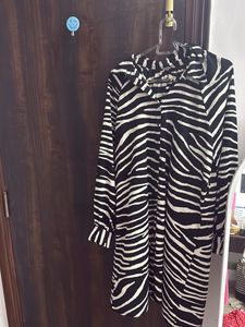 Zebra Print Shirt Dress