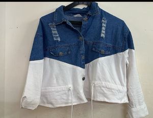 Color Block Denim Top