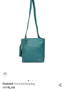 Fastrack Teal Sling Bag – Used, Good Condition