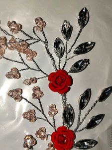 Red Floral Hair Accessory