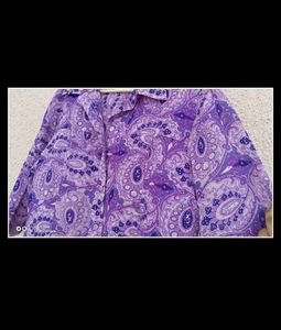 Vintage Purple Paisley Button-Down