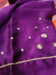 Original Hand Brush Paint Work Saree