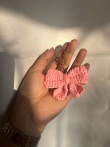 Crochet Bow Keychain