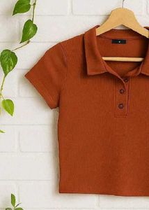 Cute Brown Crop Top