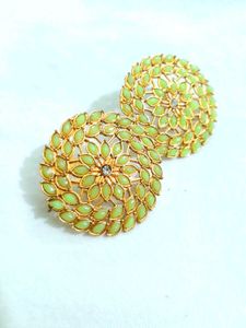 Meenakari Floral Statement Earrings