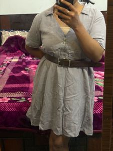 Casual Grey Mini Dress