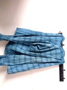 Blue Plaid Flannel Shirt