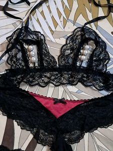 Garter  Belt  Bra Panty  Imported Fabric  Combo