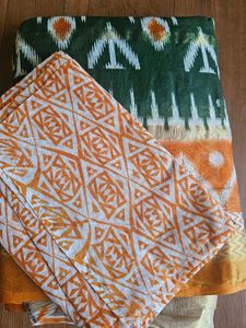 Green Cotton Saree