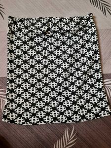 Patterned Mini Skirt