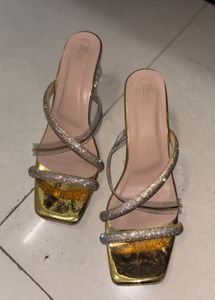 Gold Rhinestone Heels