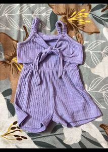 Cute Babyhug Purple Romper