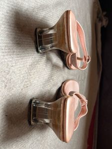 Pink Thong Heel Sandals