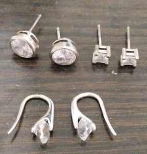 Pearl,Imitation Diamond Studs &amp; Real Silver Baali