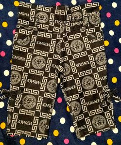Yellow Top &amp; Versace Pants Set