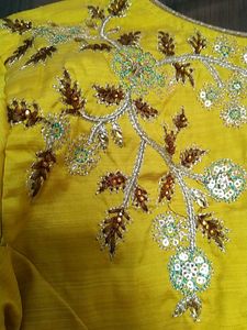Brown &amp; Gold Lehenga with Dupatta