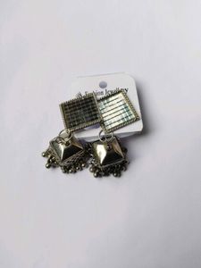 Mirror Square Dangle Earrings