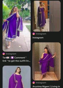 Very beautiful personally designed v shape purple