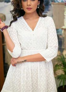 White Embroidered Dress