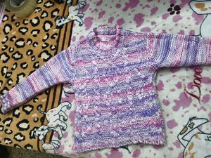 Cute Multicolour Knit Sweater for 5-7 years girl