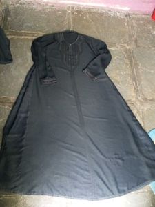 Elegant Black Abaya 3 Combo 2 Face Cover Soudi Abi