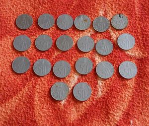 Old Fifty Paise Coins Pack Of 20